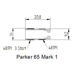 Connecteur en laiton Parker 65 Mk1