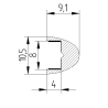 Tappo terminale compatibile Merz & Krell 120 Mk2