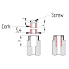 Cork Screws for transparant barrels